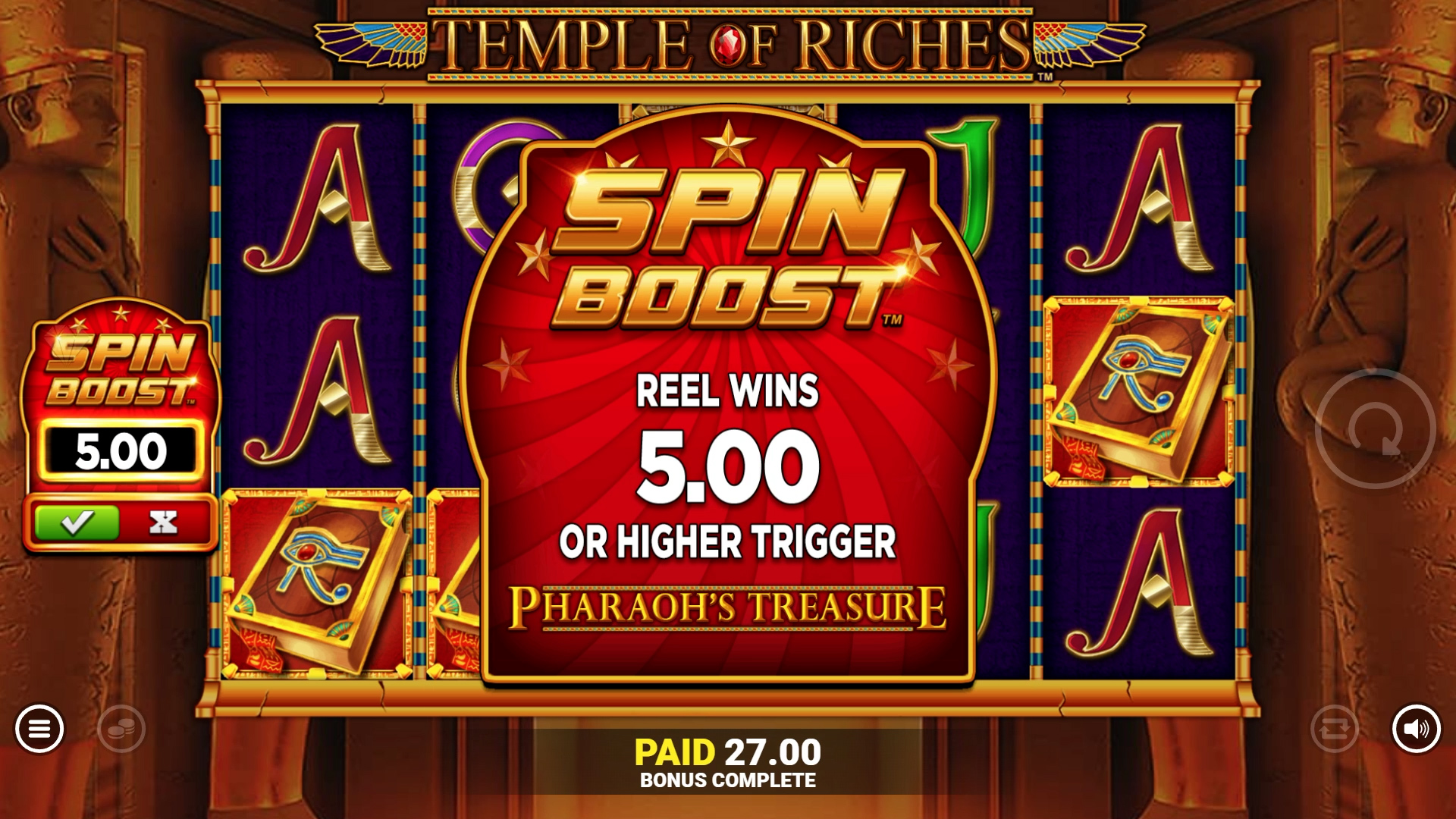 TEMPLE OF RICHES SPIN BOOST