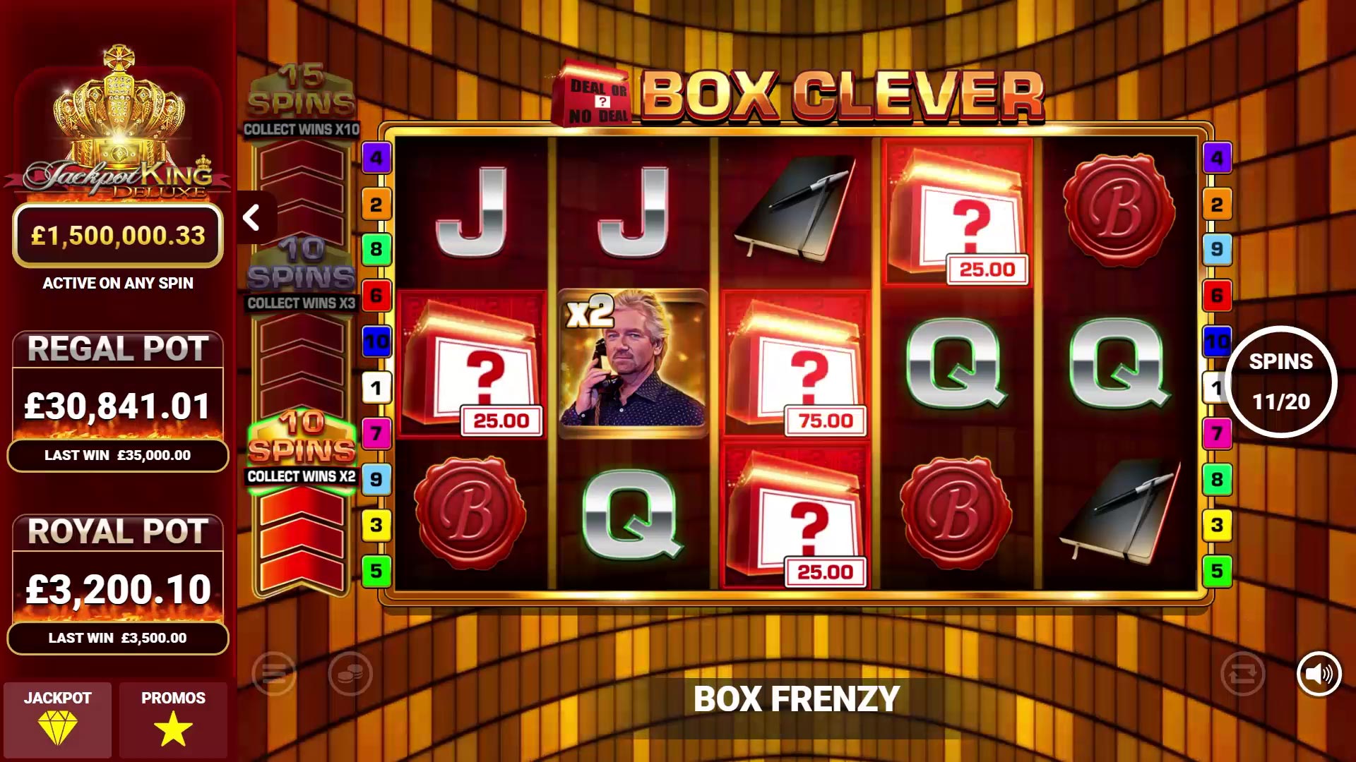 DEAL OR NO DEAL BOX CLEVER