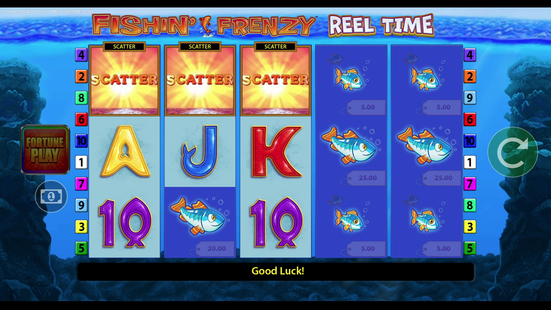 FISHIN FRENZY REEL TIME FORTUNE PLAY